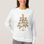 クリスマスツリーのハリネズミ Tシャツ (正面)