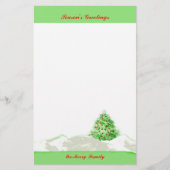 クリスマスツリーのハート 便箋 (正面)