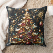 クリスマスツリーのパステルスケッチ お洒落 クッション (ブランケット)