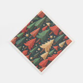クリスマスツリーのパタカラフルーン スタンダードランチョンナプキン (角)
