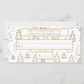 クリスマスツリーのパターカスタムンのビジネスロゴ (裏面)