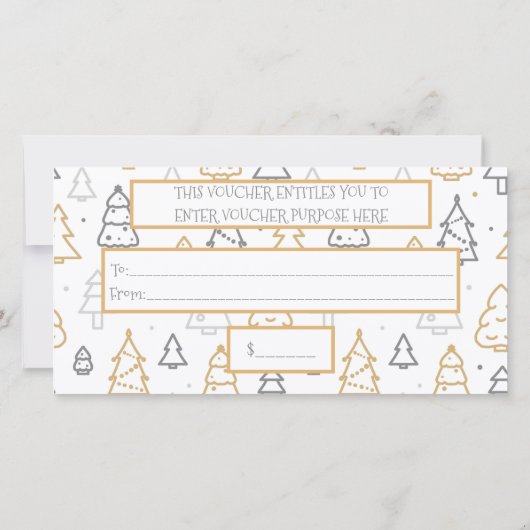 クリスマスツリーのパターカスタムンのビジネスロゴ (裏面)