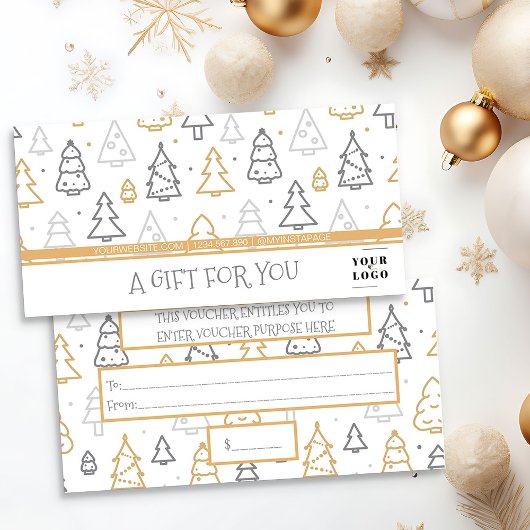 クリスマスツリーのパターカスタムンのビジネスロゴ