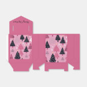 クリスマスツリーのパターンのピンクの好意ボックス フェイバーボックス (折り畳みなし)
