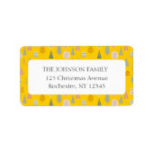 クリスマスツリーのパターンアドレス ラベル (正面)