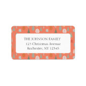 クリスマスツリーのパターンアドレス ラベル (正面)