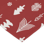 クリスマスツリーのパタ赤と白ーン ショートテーブルランナー (コーナー)