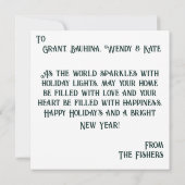 クリスマスツリーのパーソナライズ カード (裏面)