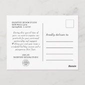 クリスマスツリーのビジネスロゴ企業の休日 ポストカード (裏面)