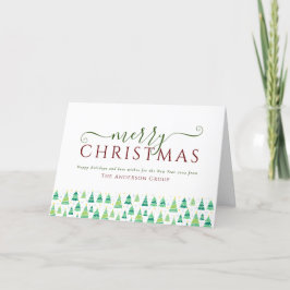 クリスマスツリーのビジネス会社ロゴ シーズンカード