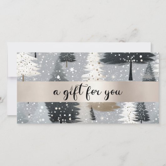 クリスマスツリーのビジネス証明書のギフト (正面)