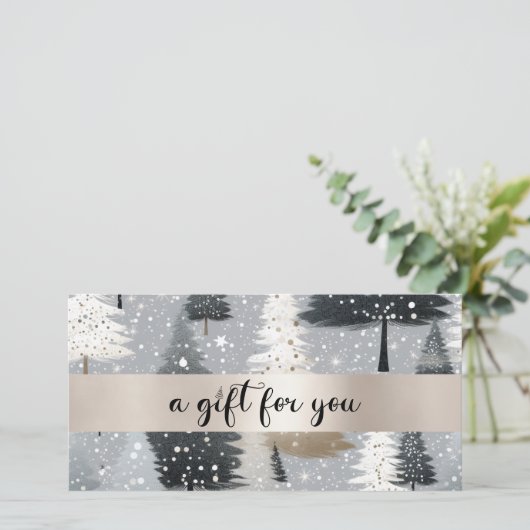 クリスマスツリーのビジネス証明書のギフト (スタンド正面)