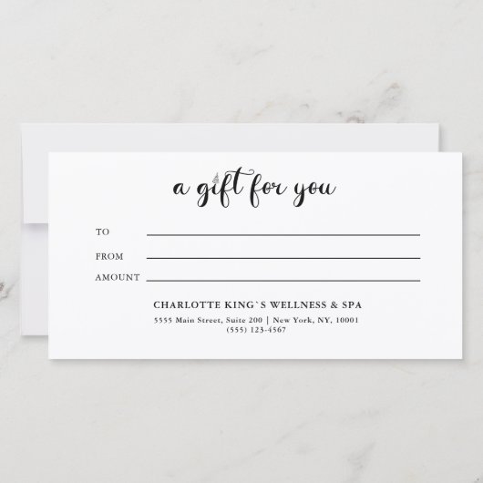 クリスマスツリーのビジネス証明書のギフト (裏面)