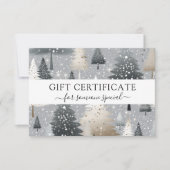 クリスマスツリーのビジネス証明書のギフト (正面)