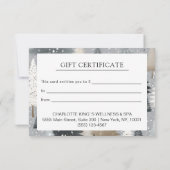 クリスマスツリーのビジネス証明書のギフト (裏面)