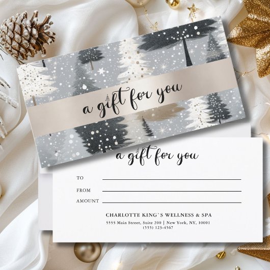 クリスマスツリーのビジネス証明書のギフト