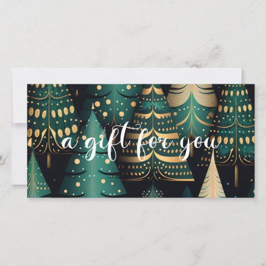 クリスマスツリーのビジネス証明書のギフト (正面)