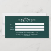 クリスマスツリーのビジネス証明書のギフト (裏面)