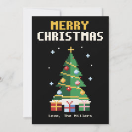 クリスマスツリーのピクセルアート クリスマスカード