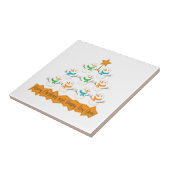 クリスマスツリーのピラミッドクリスマス雪だるま タイル (側面)