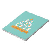 クリスマスツリーのピラミッドクリスマス雪だるま ノートパッド (回転)