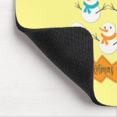 クリスマスツリーのピラミッドクリスマス雪だるま マウスパッド (コーナー)