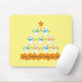 クリスマスツリーのピラミッドクリスマス雪だるま マウスパッド (マウス)