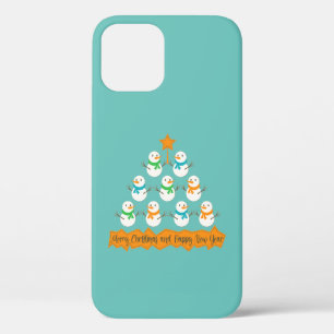 クリスマスツリーのピラミッドクリスマス雪だるま iPhone 12 PROケース