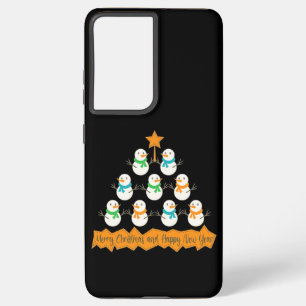 クリスマスツリーのピラミッドクリスマス雪だるま SAMSUNG GALAXY S21 ULTRAケース