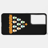 クリスマスツリーのピラミッドクリスマス雪だるま SAMSUNG GALAXYケース (左側面)