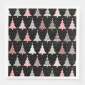 クリスマスツリーのピンクと緑（黒い背景） (正面)