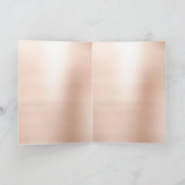 クリスマスツリーのピンクのバラの金ゴールドの赤面のガーリーなきらめく シーズンカード (内部)