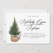 クリスマスツリーのフェスティブなデザイン | ホリデー オープン ハウス 招待状 (正面)