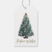 クリスマスツリーのフェスティブウィッシュ ギフトタグ (裏面)