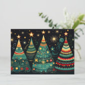 クリスマスツリーのフェスティブグリーティングカード シーズンカード (スタンド正面)