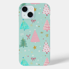 クリスマスツリーのフェスティブスマホケース iPhone 15ケース