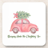 クリスマスツリーのプラスチックのコースターを持ち帰る コースター (正面)