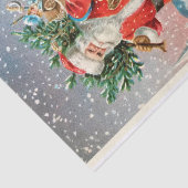 クリスマスツリーのプレゼントでサンタクロースを雪に 薄葉紙 (詳細)