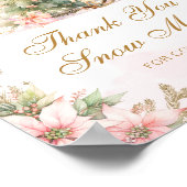 クリスマスツリーのベビーシャワーを雪に感謝 ポスター (角)