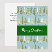 クリスマスツリーのホリデーカード (正面/裏面)