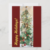 クリスマスツリーのホリデーカード シーズンカード (正面)