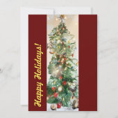 クリスマスツリーのホリデーカード シーズンカード (正面)