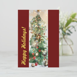 クリスマスツリーのホリデーカード シーズンカード