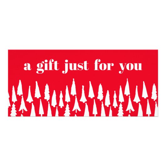 クリスマスツリーのホリデーギフト証明書 ラックカード (正面)