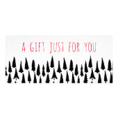 クリスマスツリーのホリデーギフト証明書 ラックカード (正面)