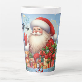 クリスマスツリーのホリデーギフトGIF カフェラテマグ