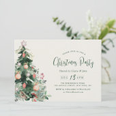 クリスマスツリーのホリデーパーティー 招待状 (スタンド正面)