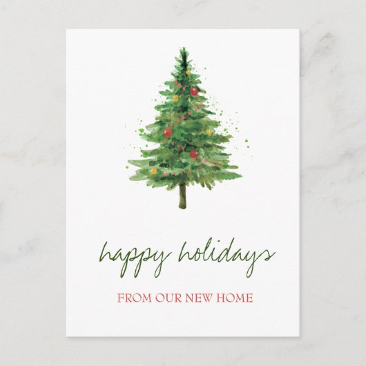 クリスマスツリーのホリデー、移転しました。 案内ポストカード (正面)