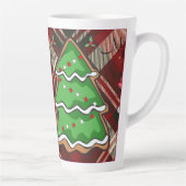 クリスマスツリーのホリデーGIF カフェラテマグ (右)