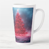 クリスマスツリーのホリデーGIF カフェラテマグ (右)